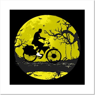 Pee wee Ride bike in the dark night Posters and Art